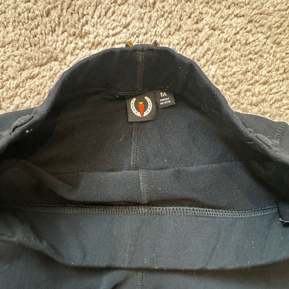 Kerrits Kids Black Ice Fil Full Seat Tech Horseback Riding Breeches Size Medium - Picture 2 of 4